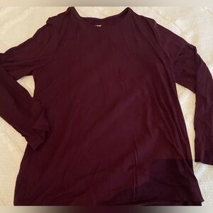 Chicos Large (size 2) The Ultimate Tee cranberry color